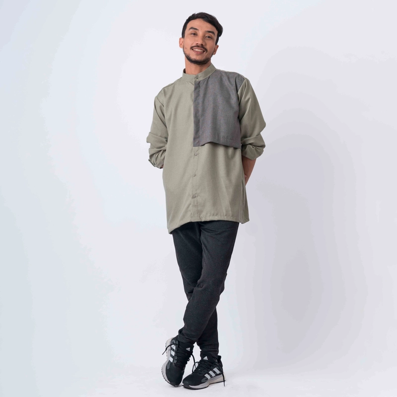 Product image Koko Pria Katun Madinah - RAMI Leek Green S all variant